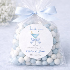 A Tini One On The Way Boy Baby Shower Thank You ラウンドシール