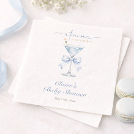 A Tini One On The Way Elegant Boy Baby Shower  スタンダードカクテルナプキン