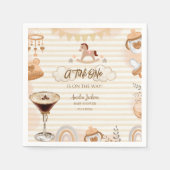 A Tini One On The Way Espresso Martini Baby Shower スタンダードカクテルナプキン (正面)