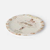 A Tini One On The Way Espresso Martini Baby Shower ペーパープレート (アングル)