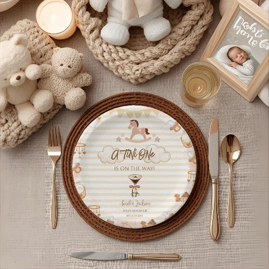 A Tini One On The Way Espresso Martini Baby Shower ペーパープレート