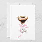 A Tini One On The Way Espresso Martini Baby Shower 招待状 (裏面)