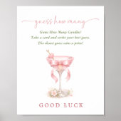 A Tini One Pink Baby Shower Game Guess How Many ポスター (正面)