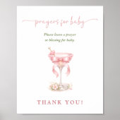 A Tini One Pink Bow Baby Shower Prayers for Baby ポスター (正面)