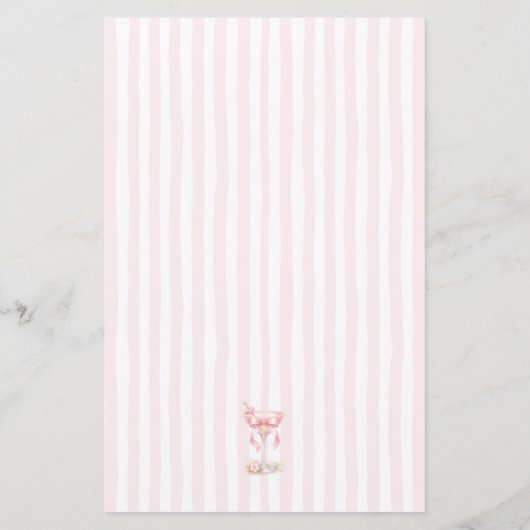 A Tini One Pink Bow Wishes For Baby Advice Card (裏面)