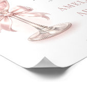 A Tini One Pink Girl Baby Shower Shower Welcome ポスター (角)