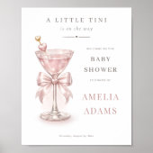 A Tini One Pink Girl Baby Shower Shower Welcome ポスター (正面)