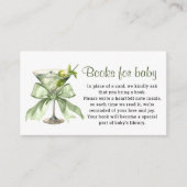 A Tini One Sage Green Bow Martini Books for Baby エンクロージャーカード (正面)