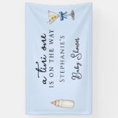 A Tini One The Way Blue Martini Baby Shower 横断幕 (縦)