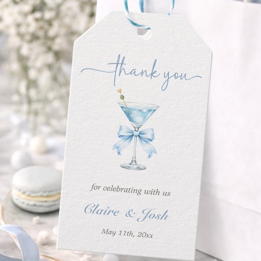 A Tini One Theme Boy Baby Shower Party Thank You ギフトタグ