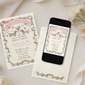 A Tini Weenie Bit Older Dachshund Martini Birthday 招待状