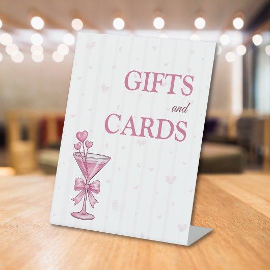 A Tiny Bit Engaged Gifts and Cards Sign Pink  台座サイン