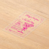 A Tiny Bit Older Espresso Martini 19誕生日 アクリル招待状 (レイダウン)