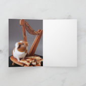 A Tiny Harpist’s Hello – Elegant Guinea Pig Card カード (内部)