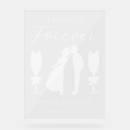 A Toast to Forever Personalized Wedding アクリルサイン