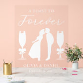 A Toast to Forever Personalized Wedding アクリルサイン (ウェディング)