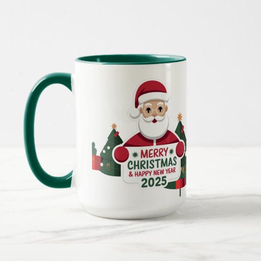 A Toast to the future: Happy New Year 2025マグカップ マグカップ (左)