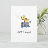 A toast to the happy couple! Wedding congrats card 招待状 (スタンド正面)