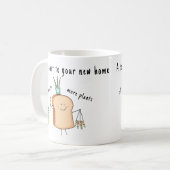 A Toast to your new home |植物おもしろい恋人ギフト コーヒーマグカップ (正面左)