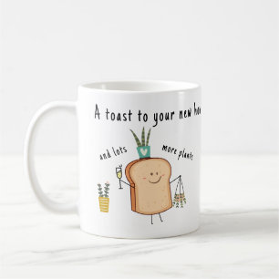 A Toast to your new home 植物おもしろい恋人ギフト コーヒーマグカップ