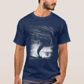 a tornado on a road in realistic style tシャツ (正面)