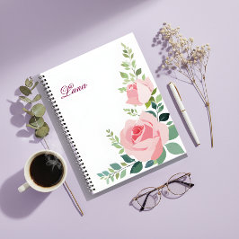 A Touch of Floral Grace - Stylish Floral Notebook ノートブック