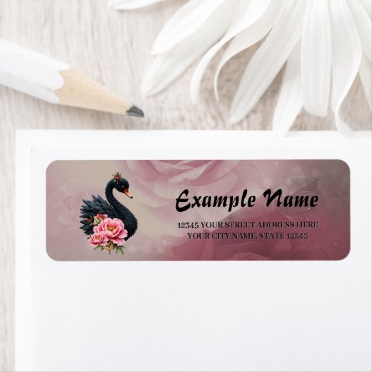 A touch of rose and swan's glow. ラベル (インサイチュ)