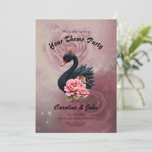 A touch of rose and swan's glow.  招待状 (スタンド正面)