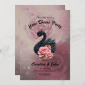 A touch of rose and swan's glow.  招待状 (正面/裏面)