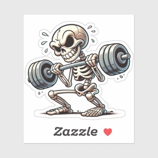 A tough skeleton working out  シール (シート)