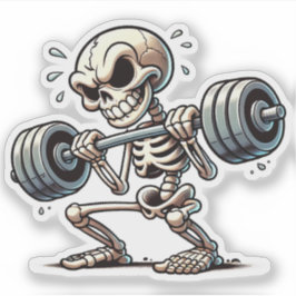 A tough skeleton working out  シール