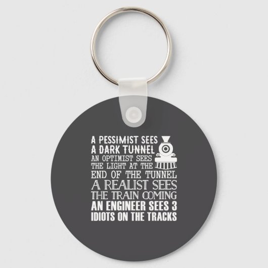 A Train Engineer And 3 Idiots Funny Joke  キーホルダー (正面)