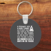 A Train Engineer And 3 Idiots Funny Joke  キーホルダー (正面)