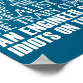 A Train Engineer And 3 Idiots Funny Joke  ポスター (角)