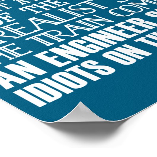 A Train Engineer And 3 Idiots Funny Joke  ポスター (角)