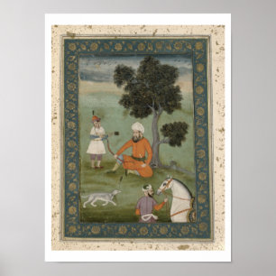 A Trans-Oxonian nobleman seated beneath a tree, fr ポスター