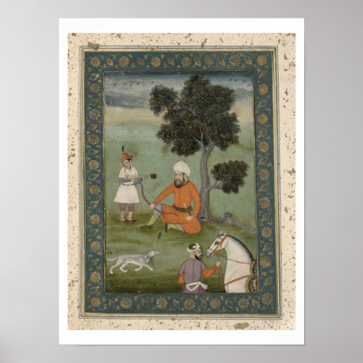 A Trans-Oxonian nobleman seated beneath a tree, fr ポスター (正面)