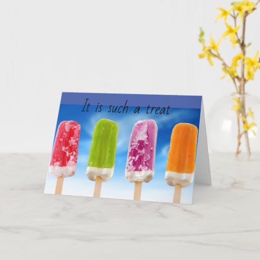 A **TREAT** *従兄弟*カード カード (黄色い花)