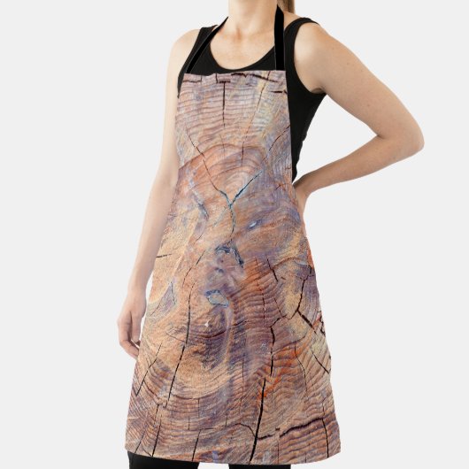 A tree in a cut. Logs lumber in the woods. Texture エプロン (インサイチュ)