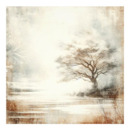 A Tree In The Mist Old Photo Graphic Design フォトプリント