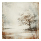 A Tree In The Mist Old Photo Graphic Design ポスター (正面)