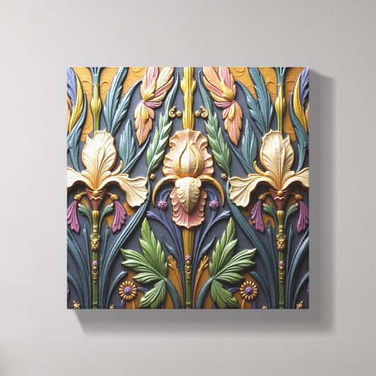 A Trio of Irises キャンバスプリント (正面)