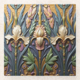 A Trio of Irises Coaster ガラスコースター