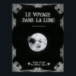 A Trip to the Moon or Le Voyage dans la Lune Retro ポスター<br><div class="desc">Le Voyage dans la Lune /A Trip to the Moon (France, 1902), the screen's first science fiction story, was a 14 minute masterpiece created by imaginative French director and master magician Georges Melies (1861-1938) in his version of the Jules Verne story. The silent film's plot, a light-hearted satire criticizing the...</div>