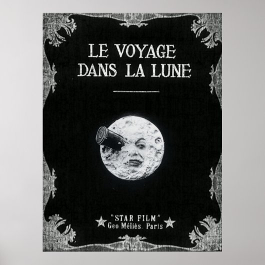 A Trip to the Moon or Le Voyage dans la Lune Retro ポスター (正面)
