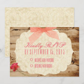 『A True Love Story』「RSVP」カード 招待状 (正面/裏面)