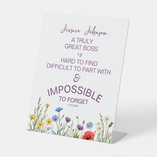 A Truly Great Boss Floral for Woman 台座サイン (正面)