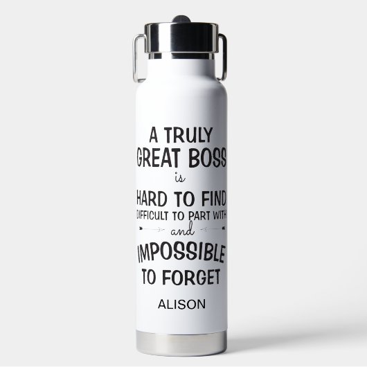 A truly great boss personalized mug ウォーターボトル (正面)