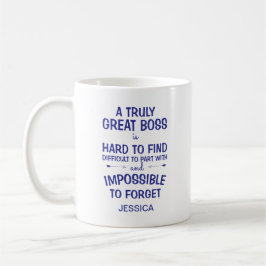 A Truly Great Boss Personalized Royal Blue コーヒーマグカップ