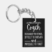 A Truly Great Coach is hard find キーホルダー (正面左)